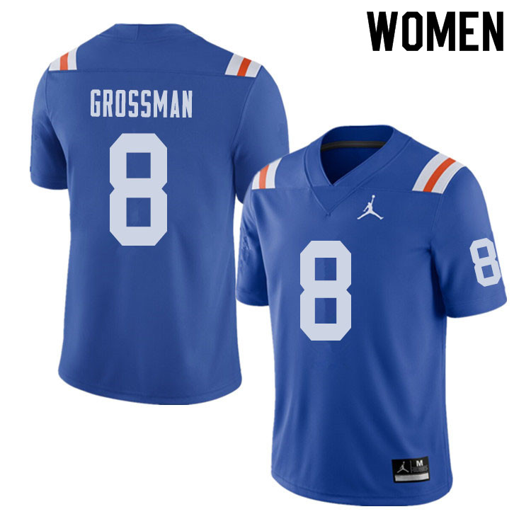 Jordan Brand Women #8 Rex Grossman Florida Gators Throwback Alternate College Football Jerseys Sale-